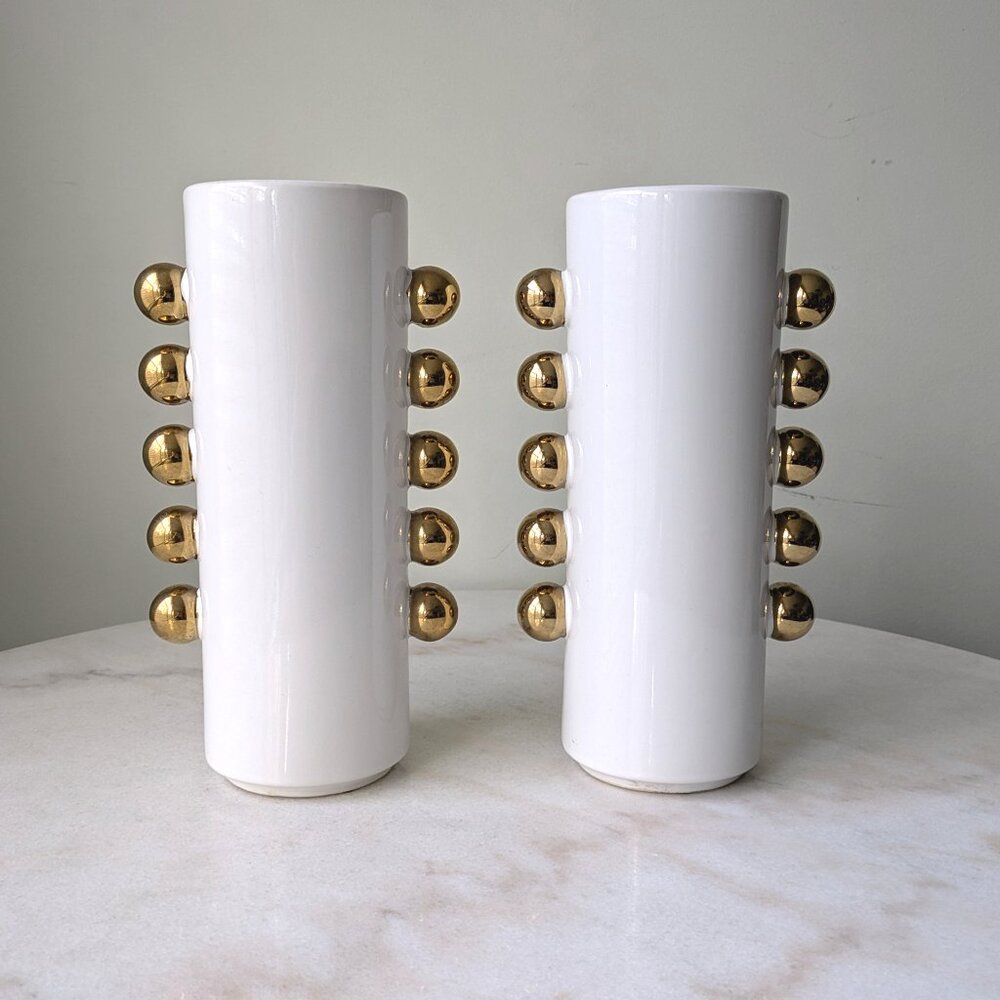 Maximalist Gold Ball Vase